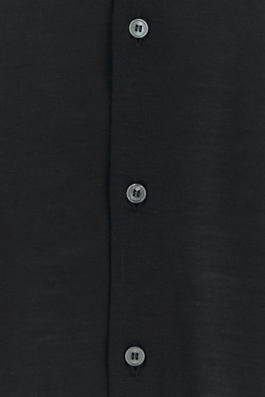 FEDELI Camicia in lana nera, view 3