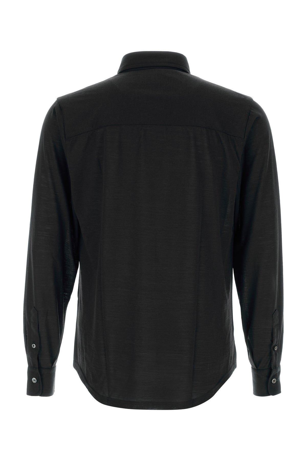 FEDELI Camicia in lana nera, view 2