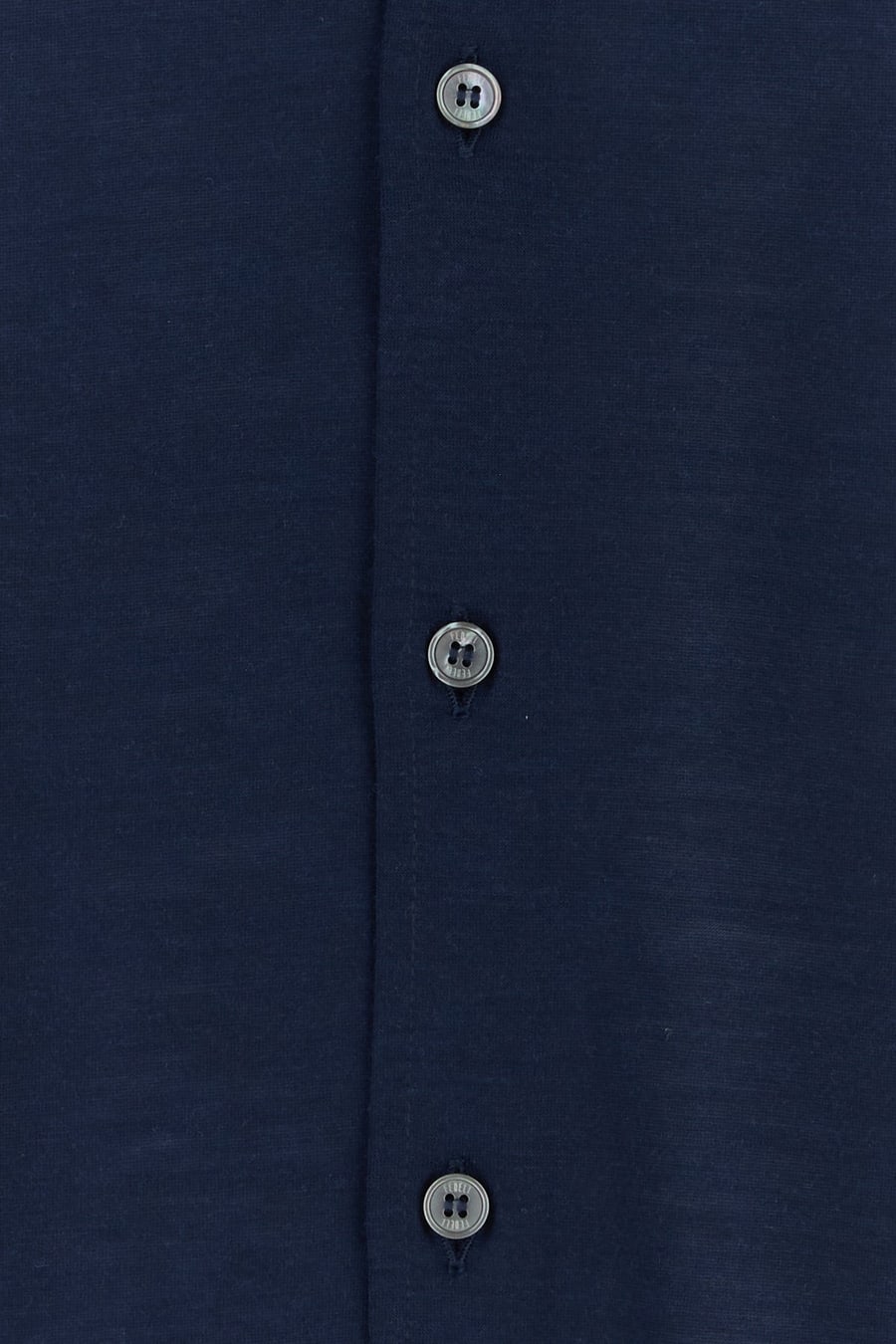 FEDELI Camicia in lana blu navy, view 3