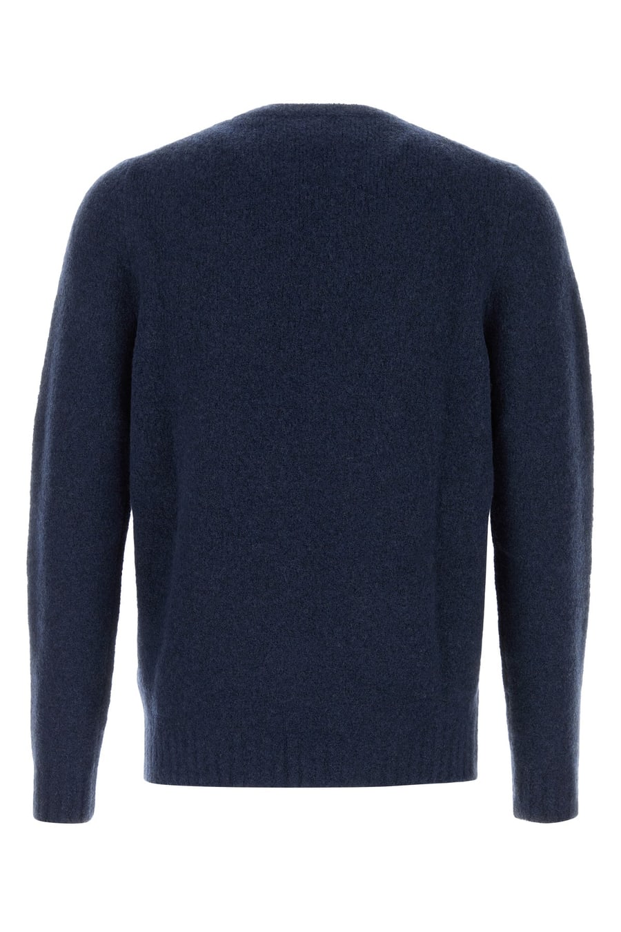 FEDELI Maglione in misto lana stretch blu navy, view 2