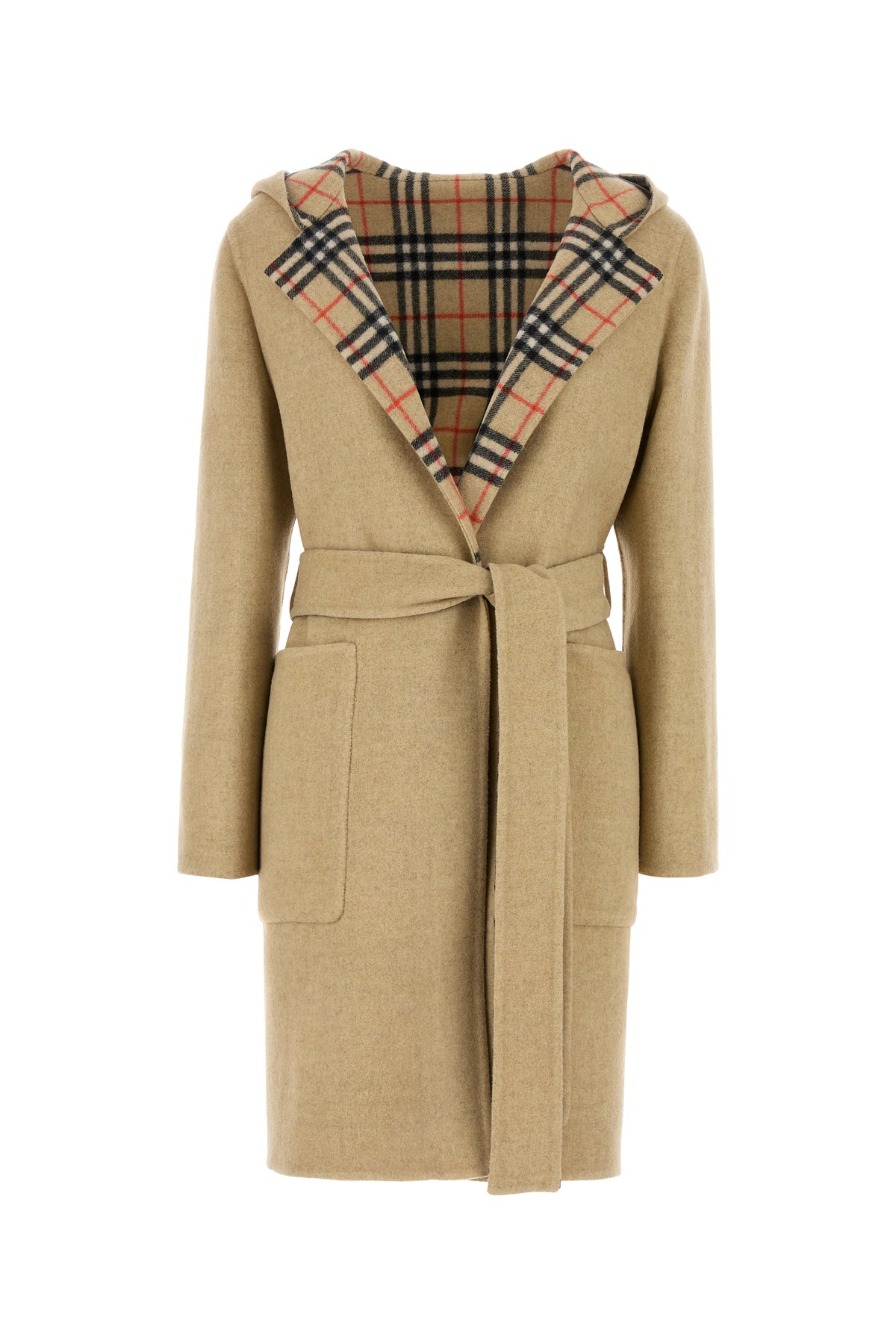 Burberry Cappotto reversibile in lana beige