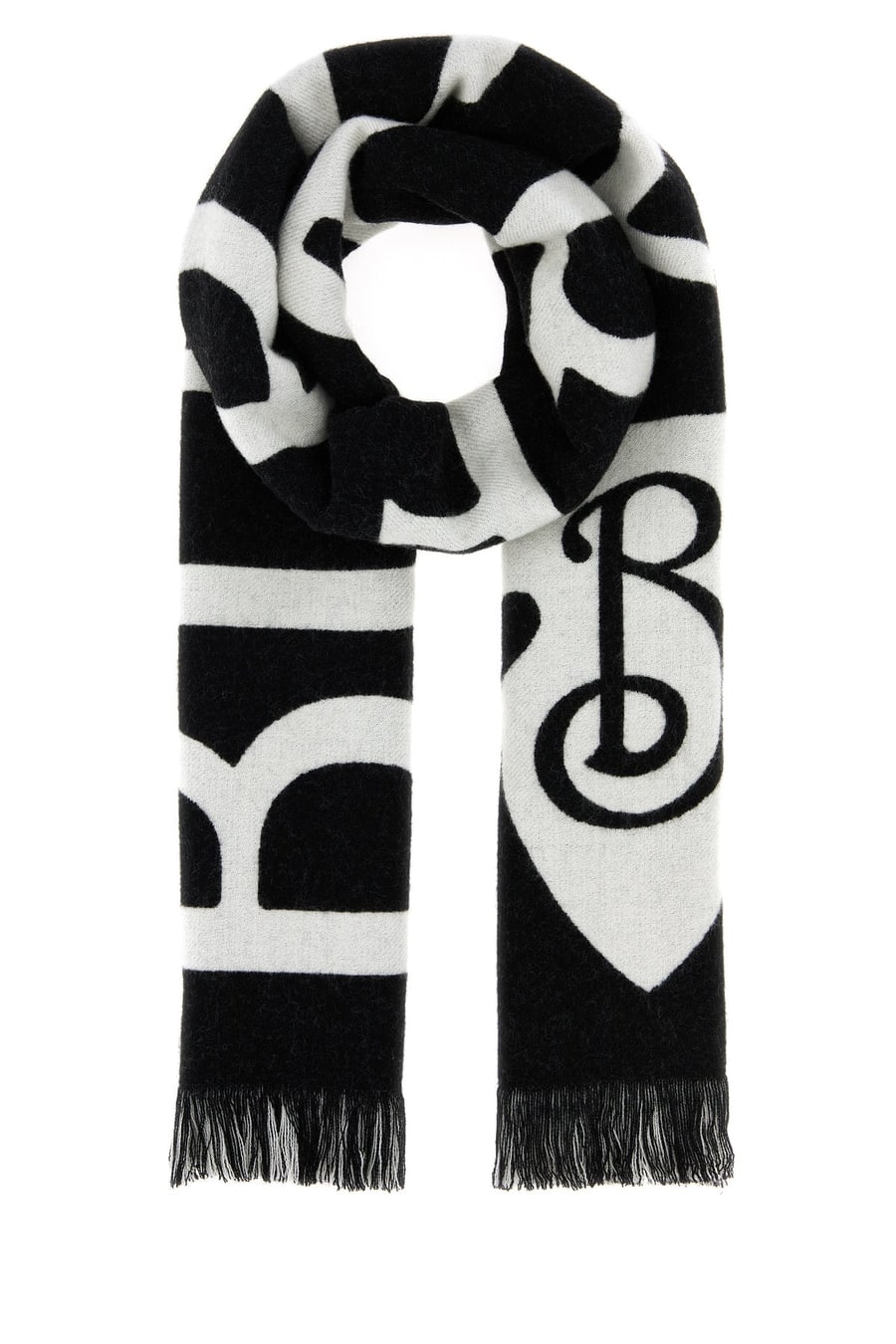 Burberry Sciarpa in lana nera