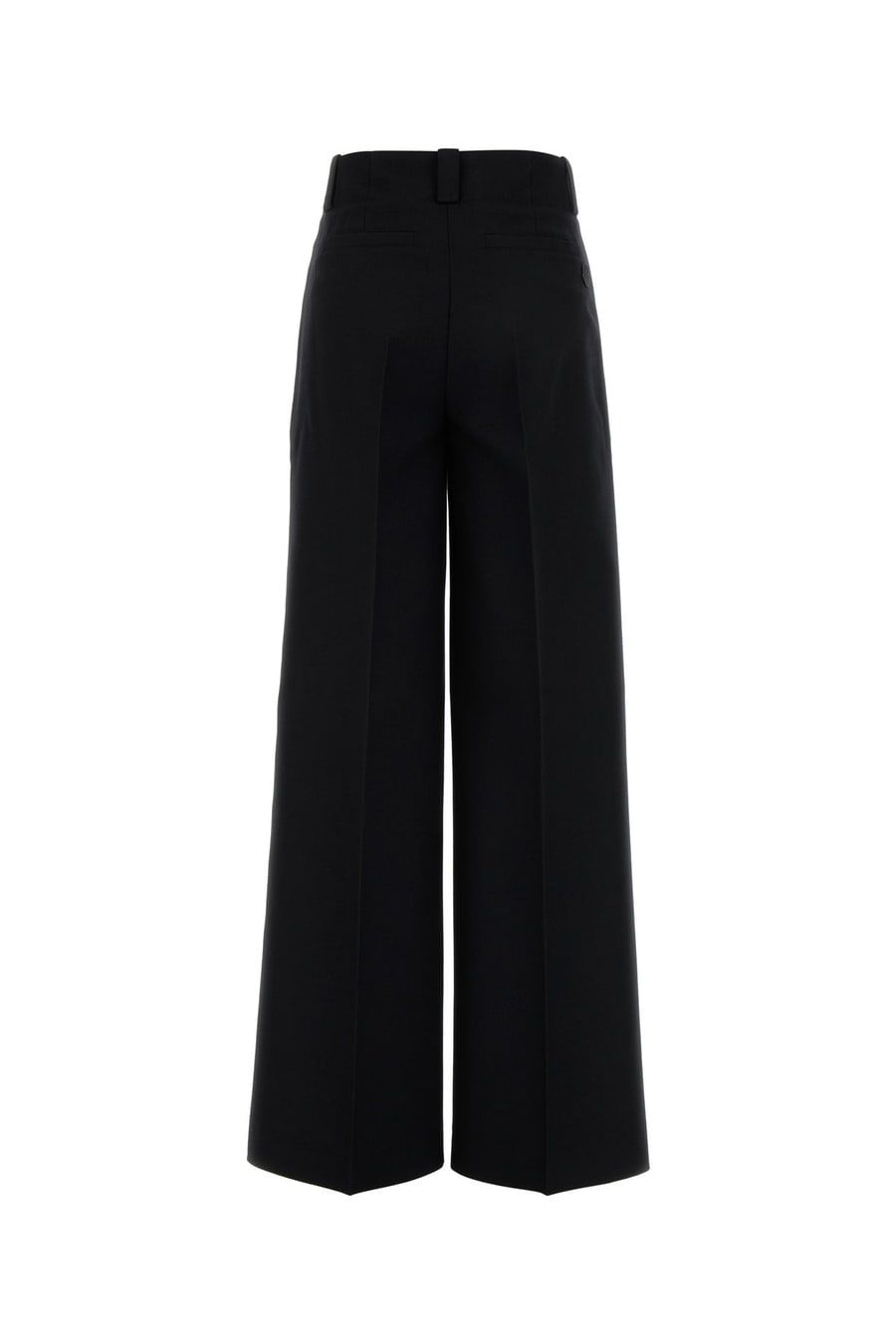 Moncler Pantalone a palazzo in misto poliestere nero, view 2