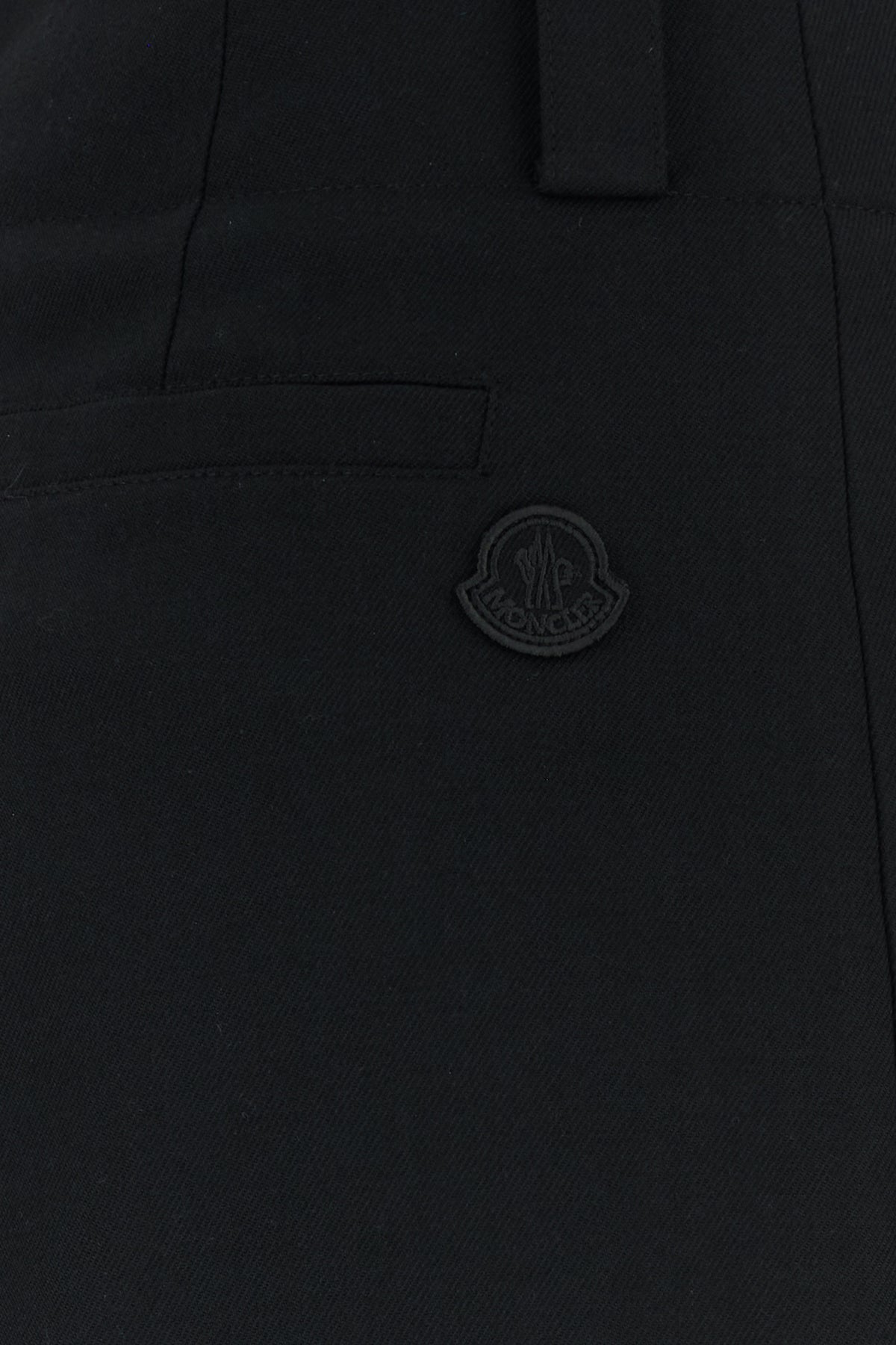 Moncler Pantalone a palazzo in misto poliestere nero