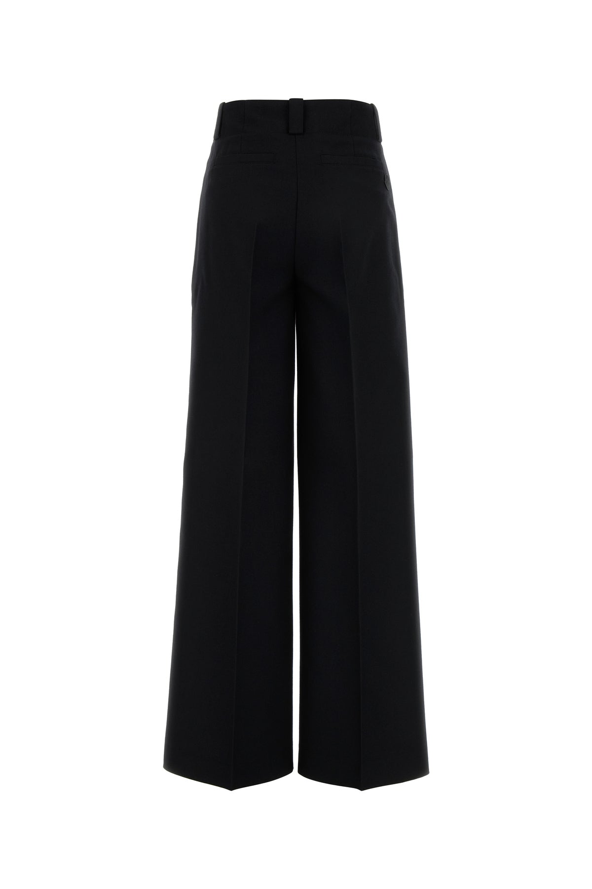Moncler Pantalone a palazzo in misto poliestere nero, view 2