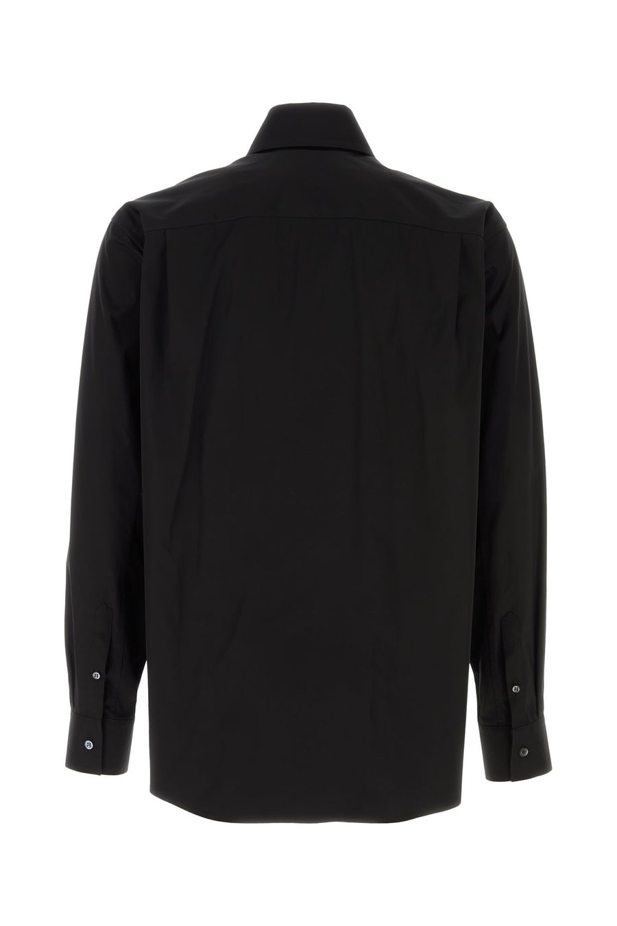 Alexander McQueen Camicia in popeline nero, view 2