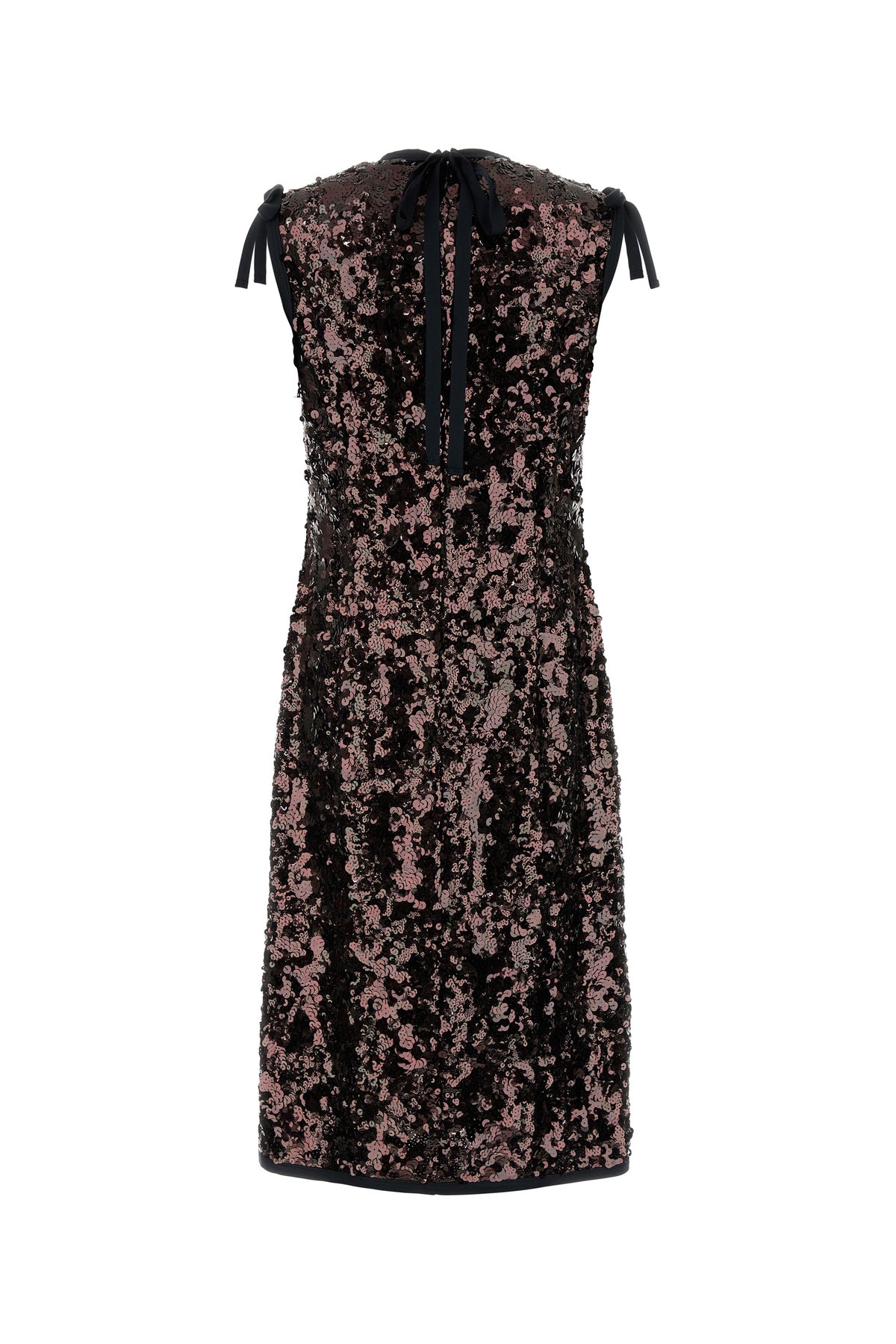 Prada Abito in paillettes marroni, view 2