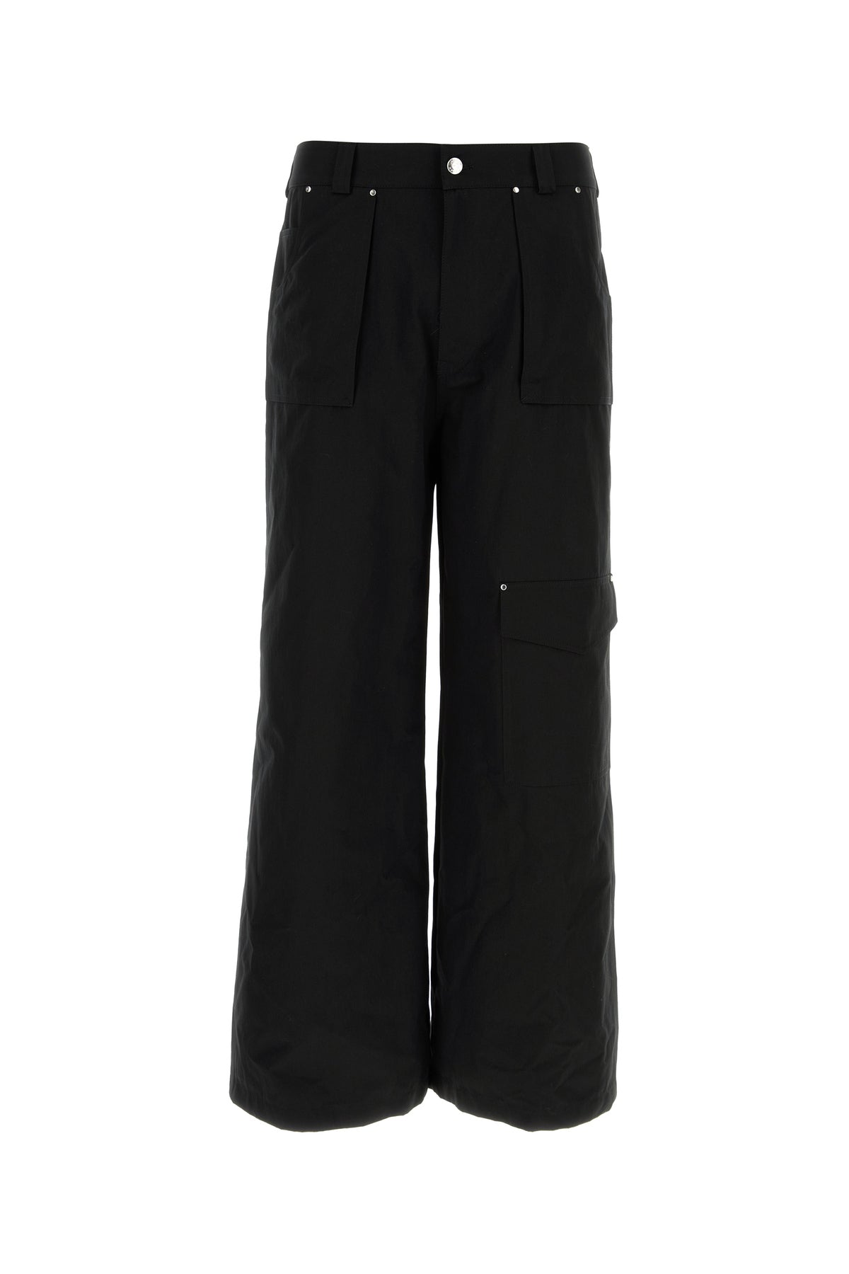 Alexander McQueen Pantalone cargo in cotone nero