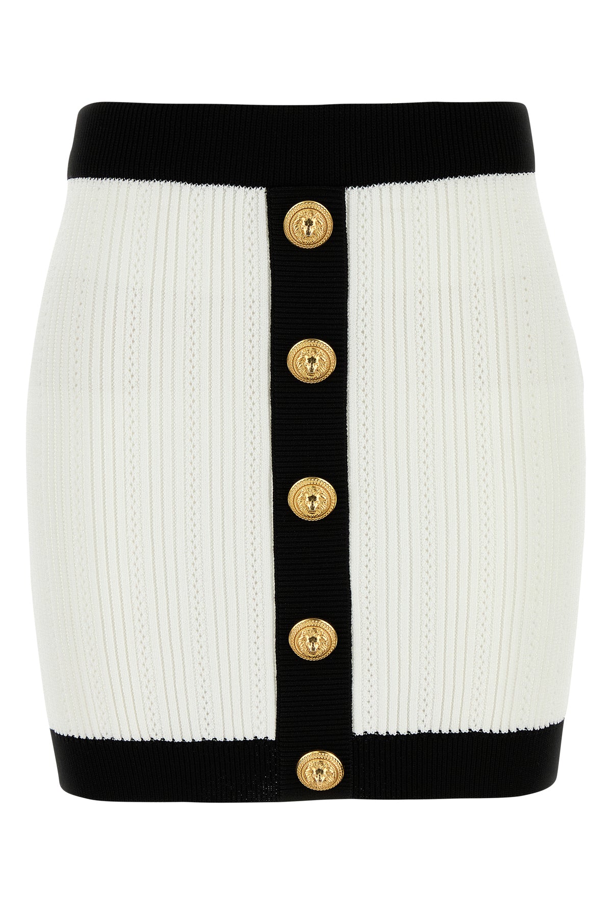 Balmain Minigonna in misto viscosa bianca