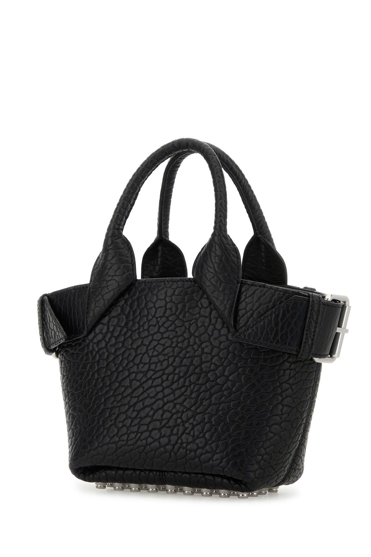 ALEXANDER WANG Borsa a mano Rhett in pelle nera, view 2