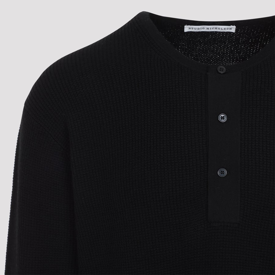 STUDIO NICHOLSON Studio Nicholson Corine Henley Jumper, view 5