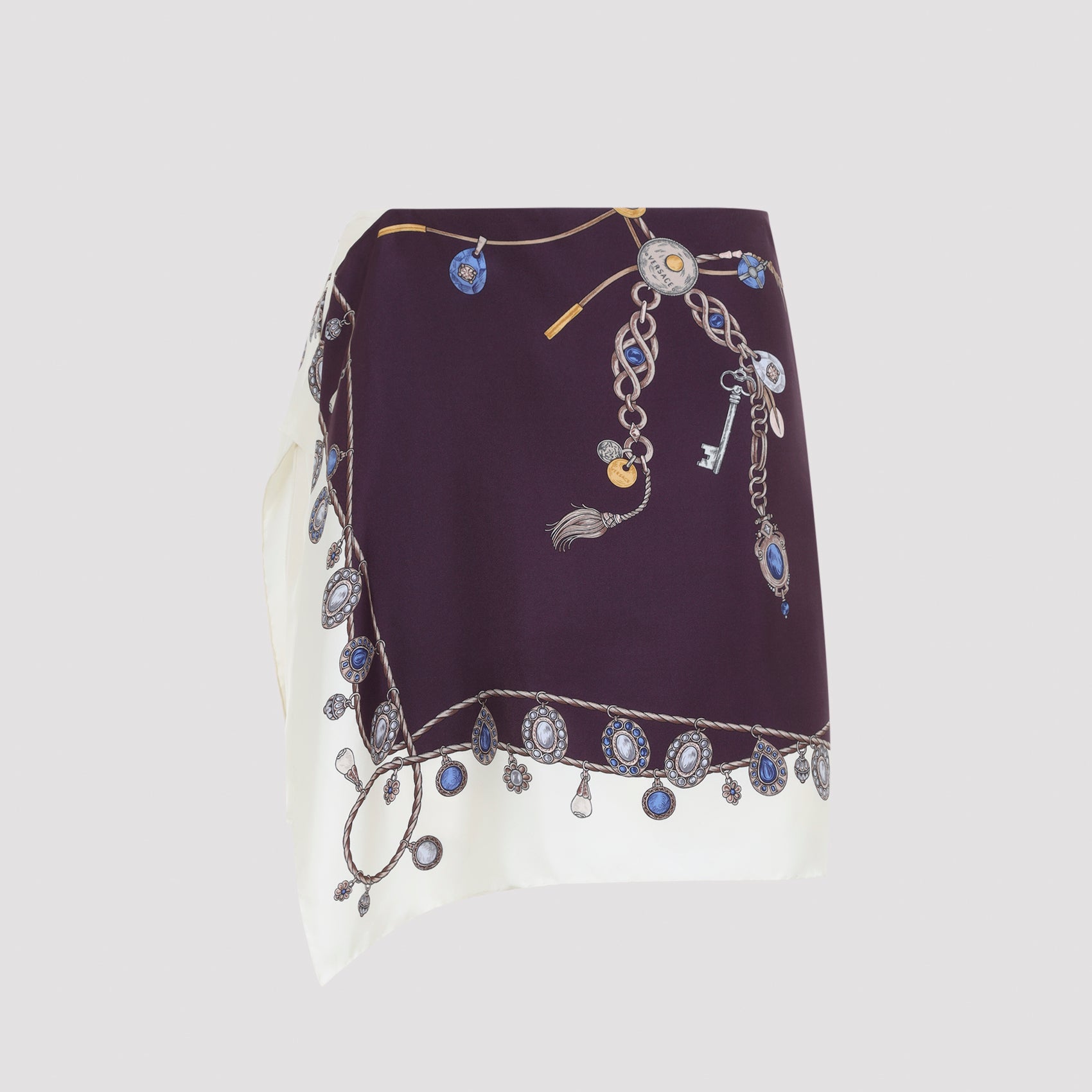 Versace Versace Silk Stolen Jewels Skirt