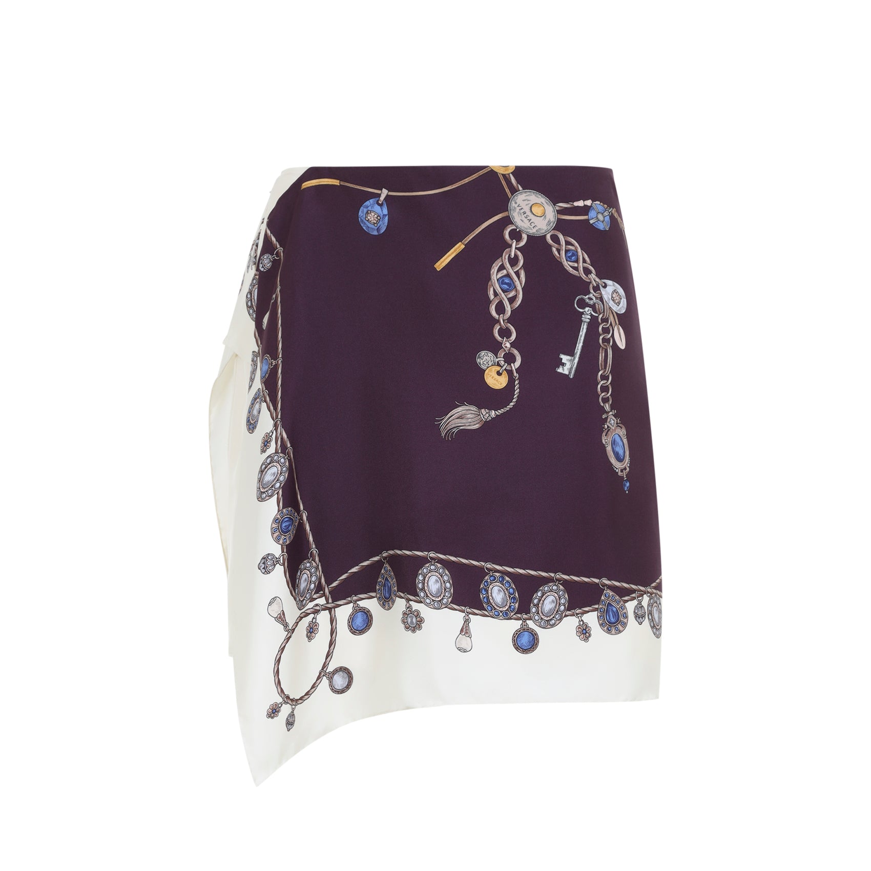 Versace Versace Silk Stolen Jewels Skirt, view 2