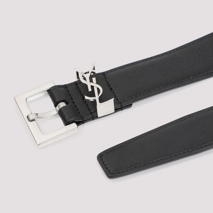 Saint Laurent Saint Laurent Leather YSL Belt, view 4
