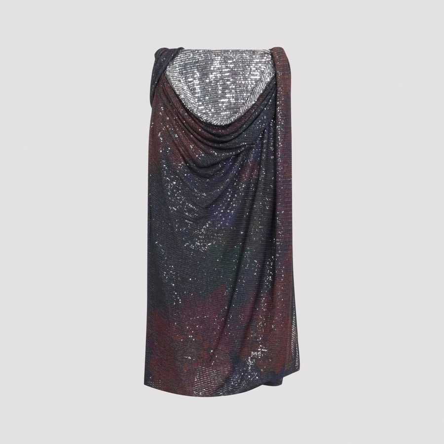 Maison Margiela Maison Margiela Sequins Draped Maxi Skirt, view 3