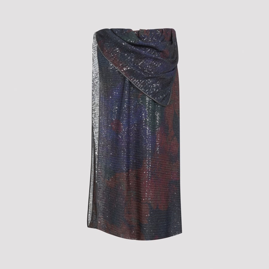 Maison Margiela Maison Margiela Sequins Draped Maxi Skirt, view 4