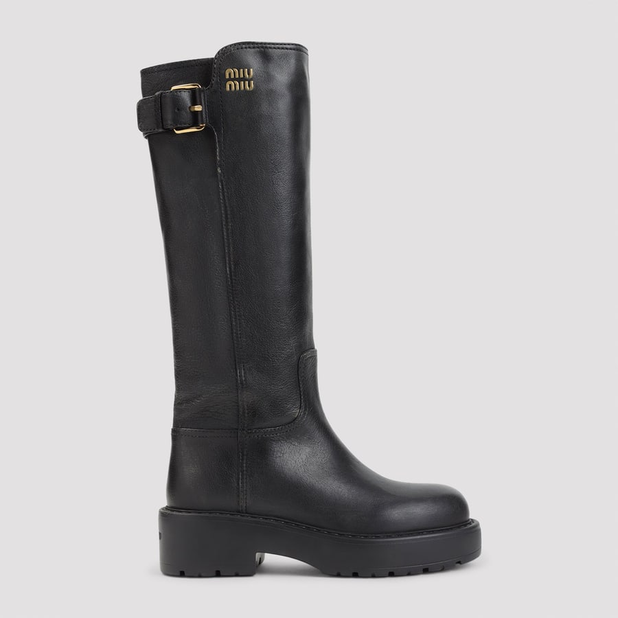 Miu Miu Miu Miu Leather Boots, view 3
