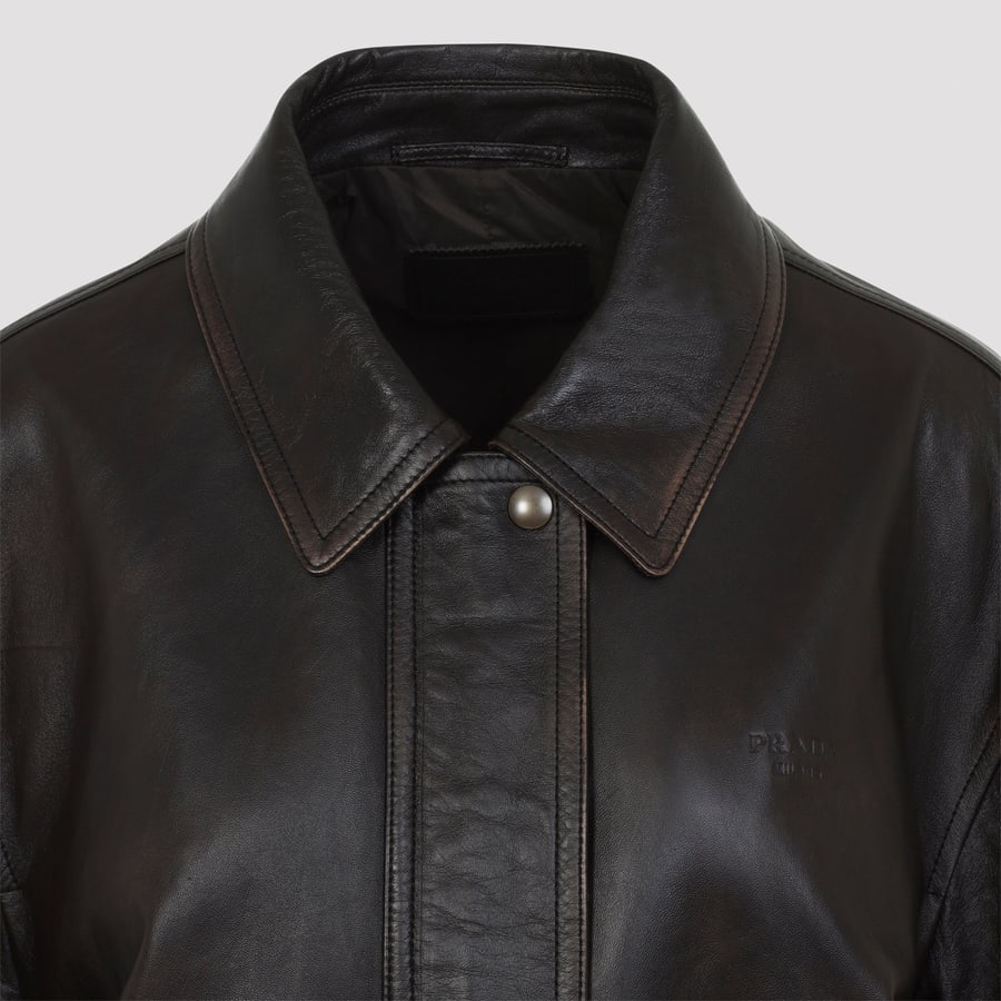 Prada Prada Leather Jacket, view 6