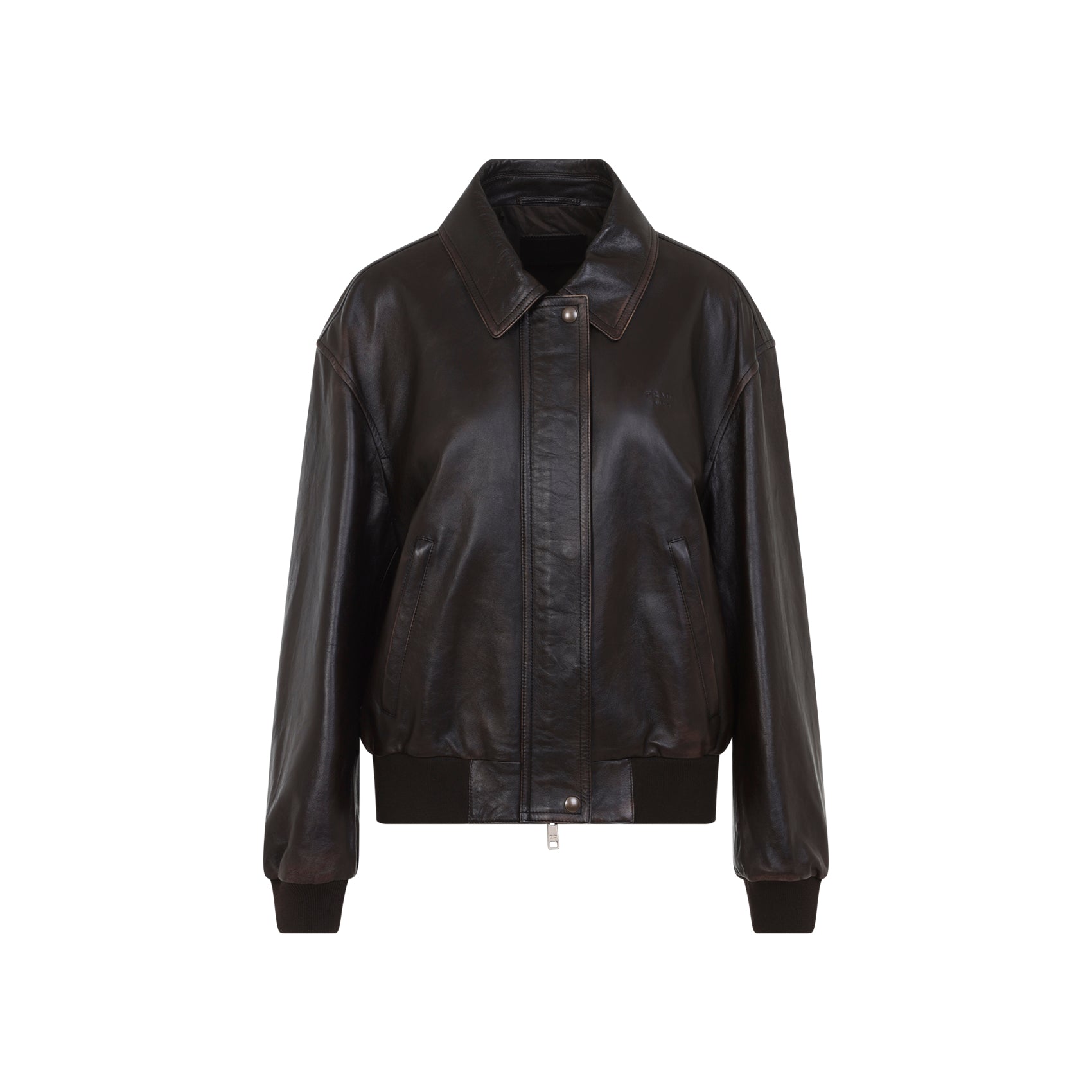 Prada Prada Leather Jacket, view 2