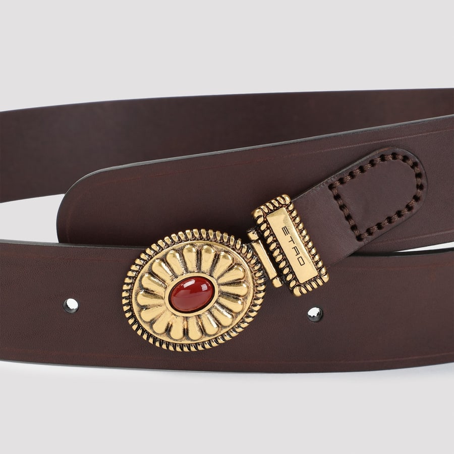 Etro Etro Leather Belt, view 4