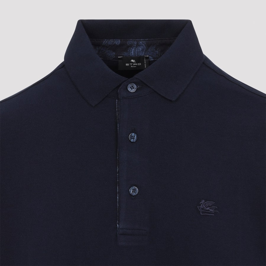 Etro Roma Printed Detail Polo, view 5