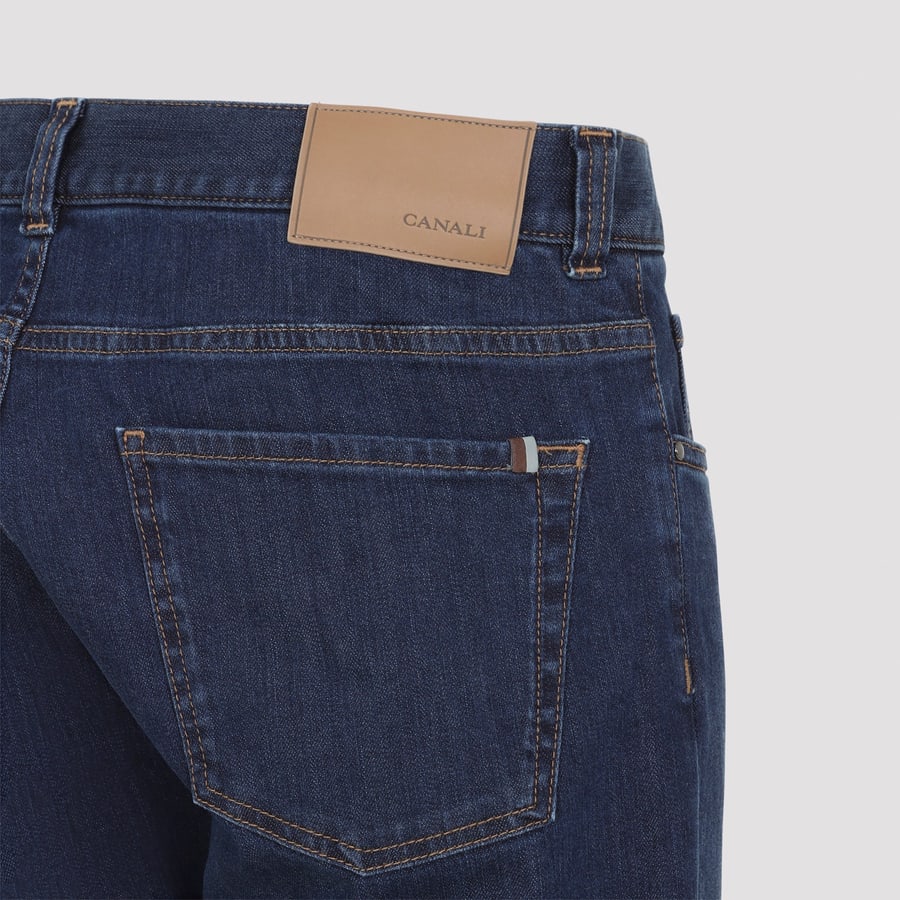 CANALI Canali 5 Pocket Denim Jeans, view 5