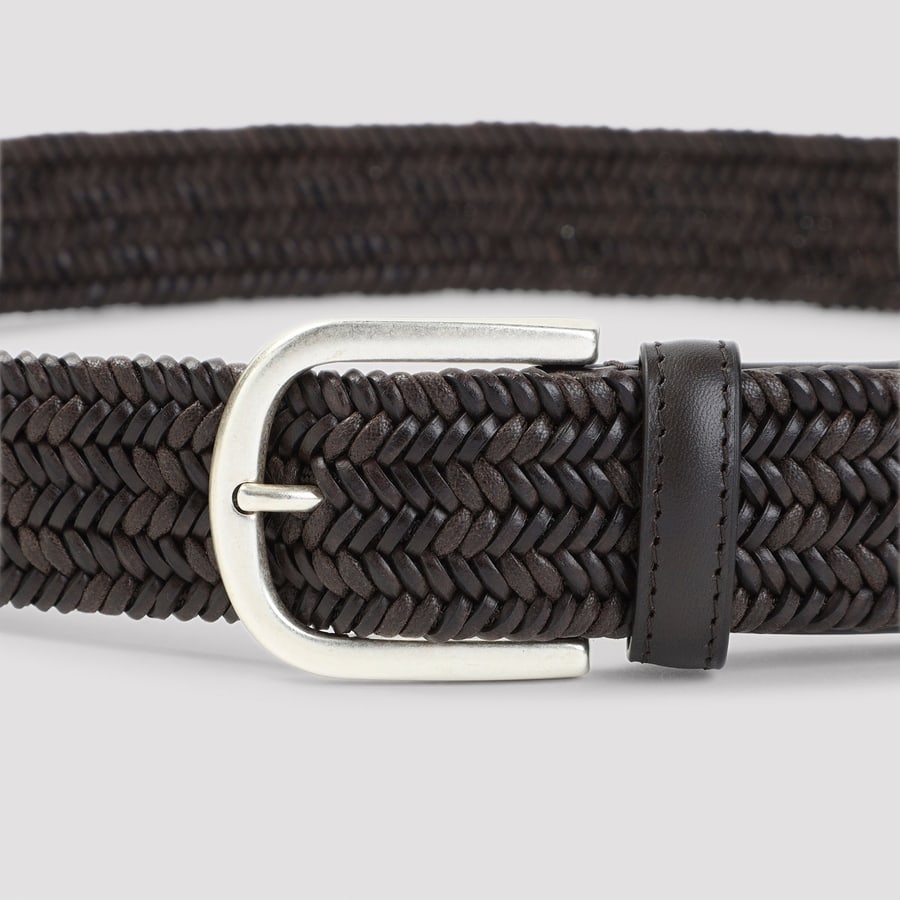 CANALI Canali Leather Belt, view 4