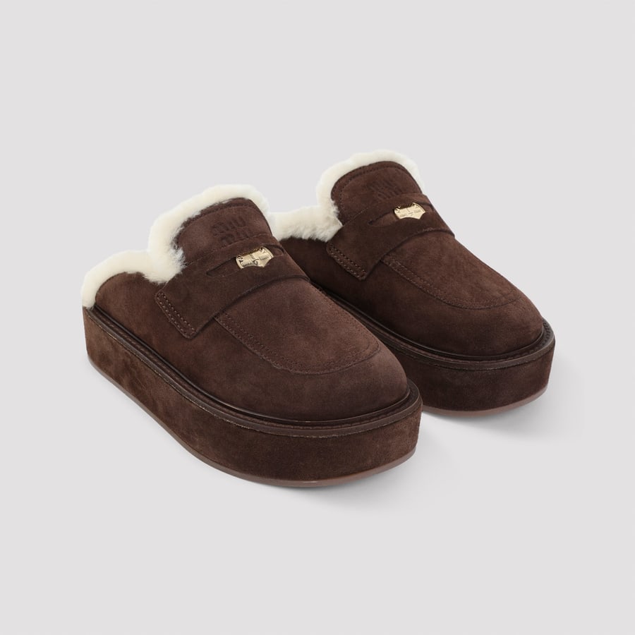 Miu Miu Miu Miu Suede Sabot, view 5