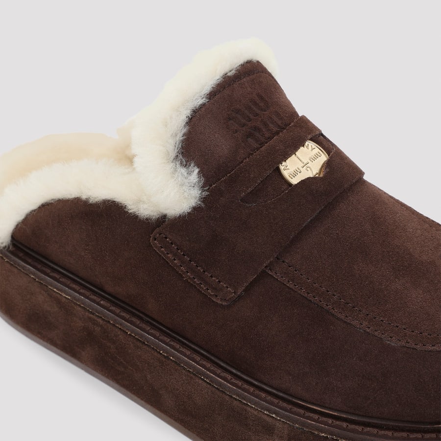 Miu Miu Miu Miu Suede Sabot, view 6