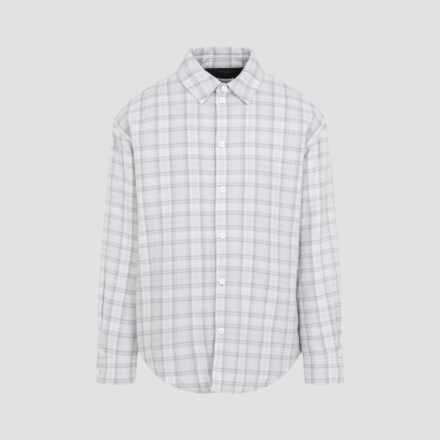Off-White Off-White Flannel Wool Overshirt Padded Coat, view 3
