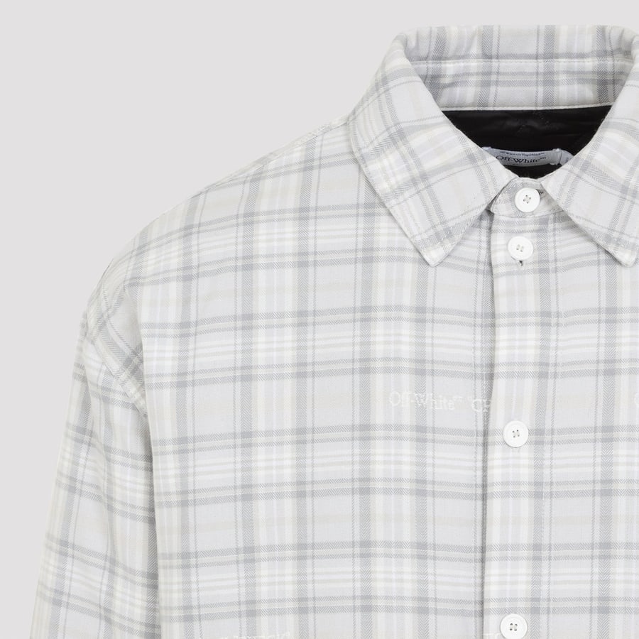 Off-White Off-White Flannel Wool Overshirt Padded Coat, view 5
