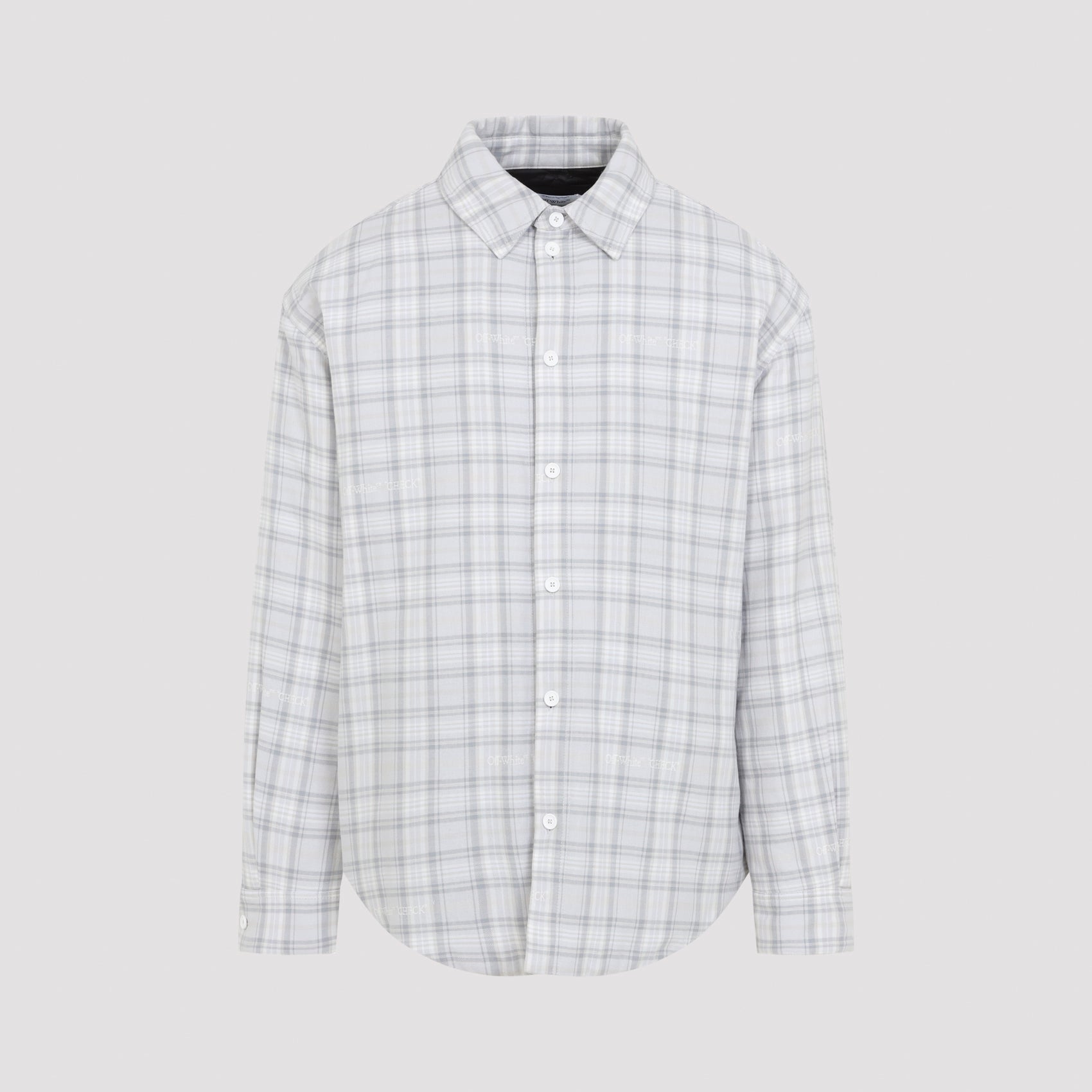 Off-White Off-White Flannel Wool Overshirt Padded Coat