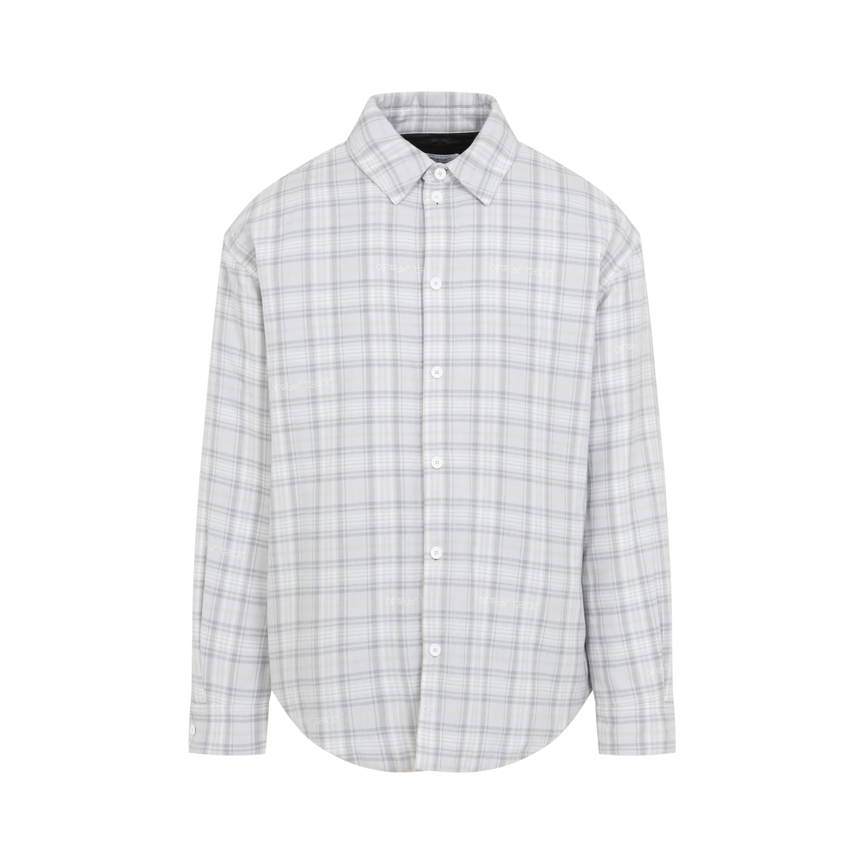 Off-White Off-White Flannel Wool Overshirt Padded Coat, view 2
