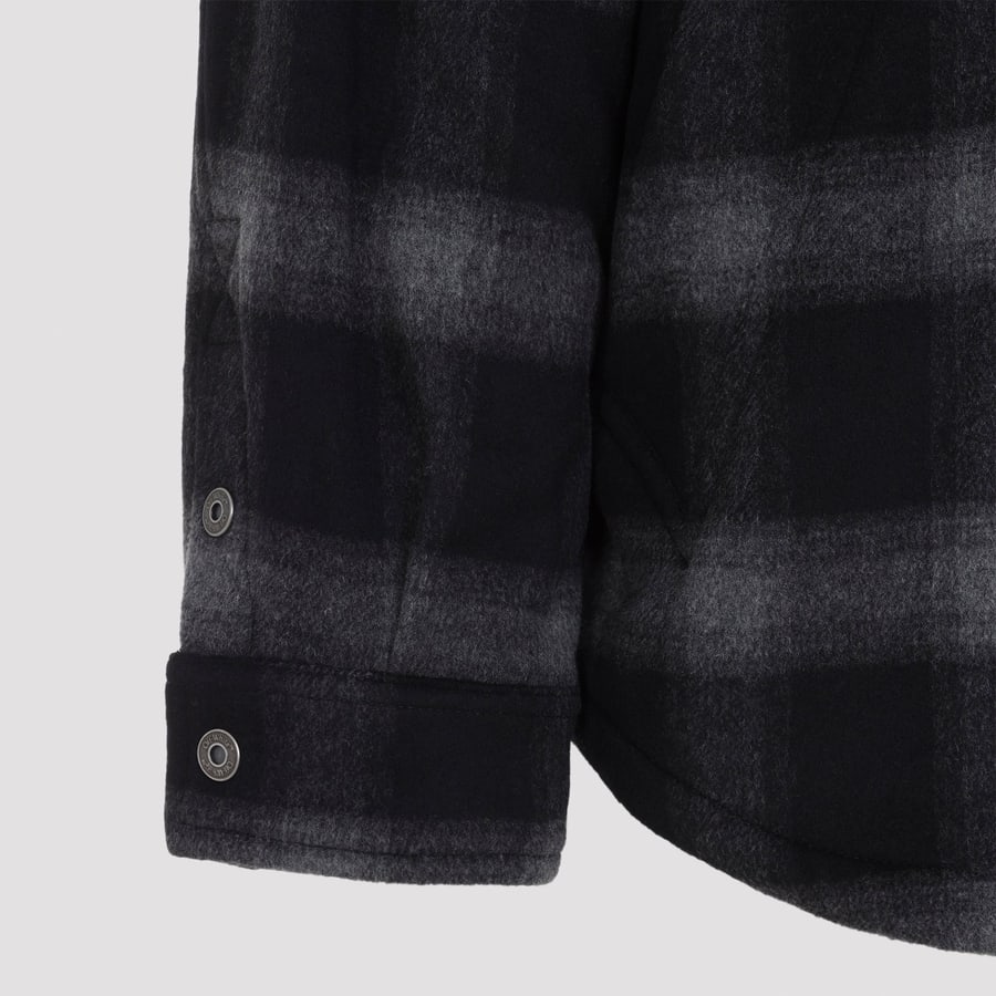 Off-White Off-White Flannel Wool Overshirt Padded Coat, view 5