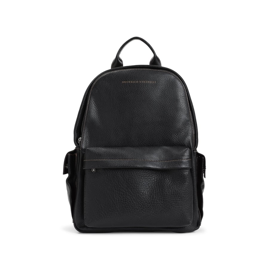 Brunello Cucinelli Brunello Cucinelli Grained Leather Backpack, view 2
