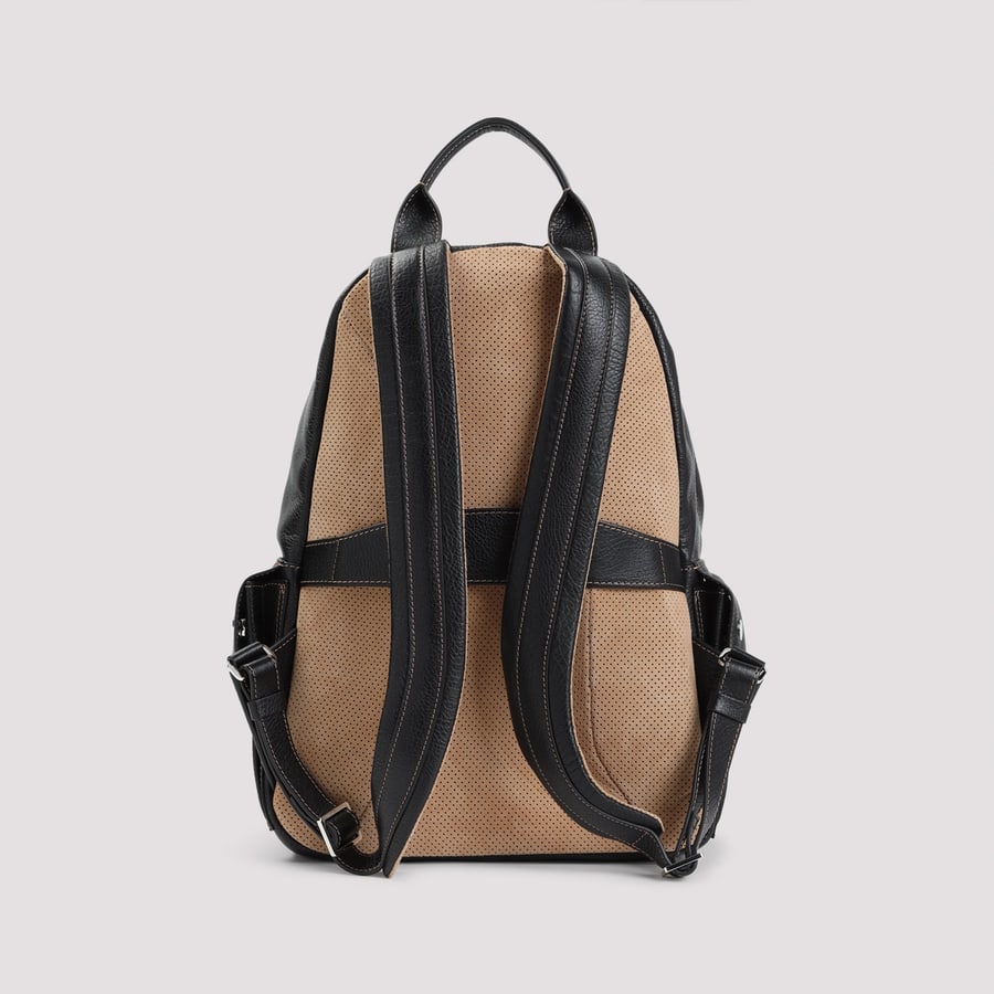 Brunello Cucinelli Brunello Cucinelli Grained Leather Backpack, view 5