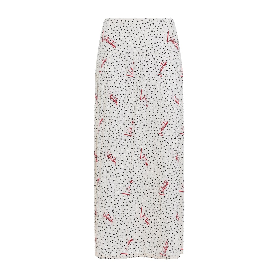 VALENTINO Valentino Plisse Bollicine Midi Skirt, view 2