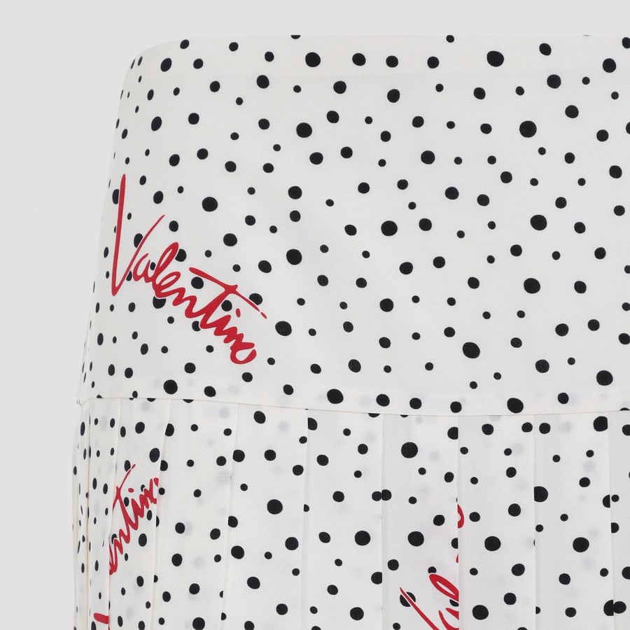 VALENTINO Valentino Plisse Bollicine Midi Skirt, view 5