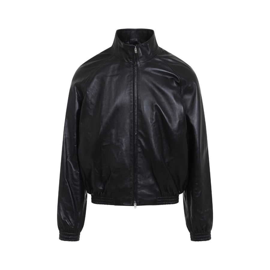 ACNE STUDIOS Acne Studios Leather Bomber Jacket, view 2