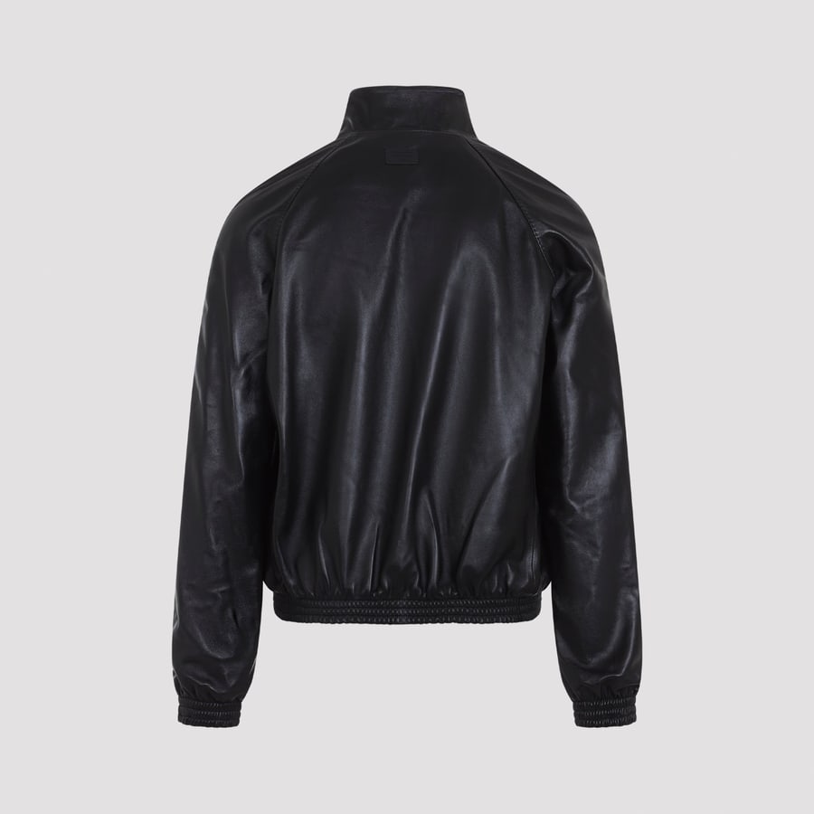 ACNE STUDIOS Acne Studios Leather Bomber Jacket, view 4