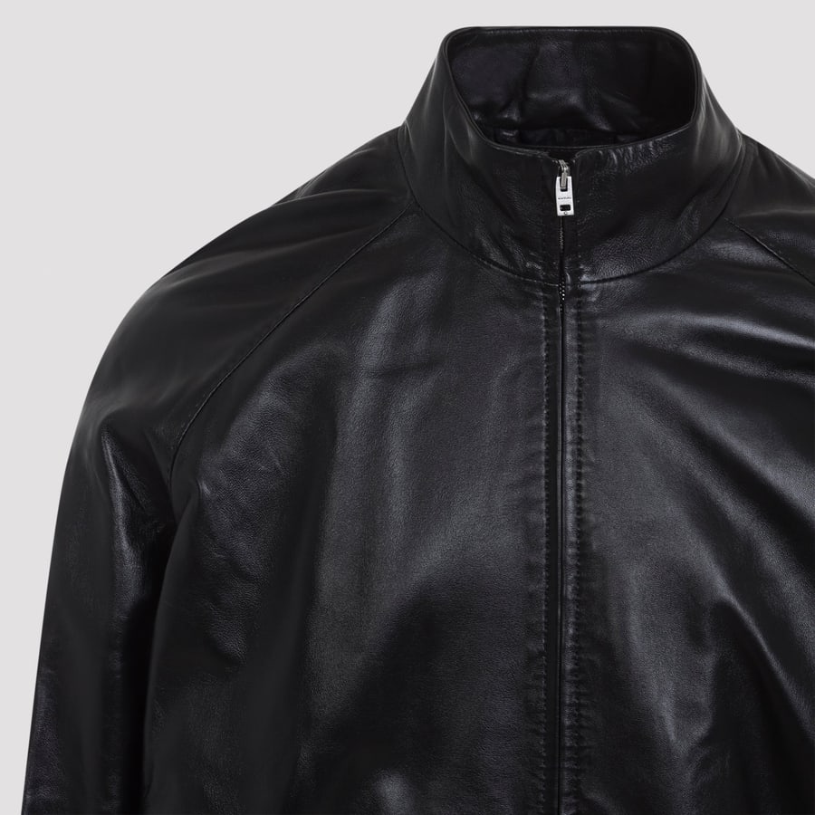 ACNE STUDIOS Acne Studios Leather Bomber Jacket, view 5