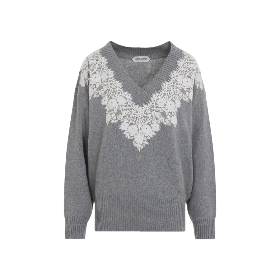 ALBERTA FERRETTI Alberta Ferretti V Neck Sweater, view 2