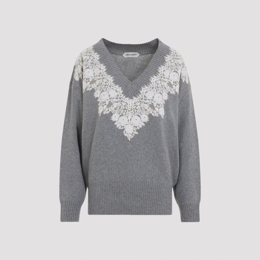 ALBERTA FERRETTI Alberta Ferretti V Neck Sweater, view 3