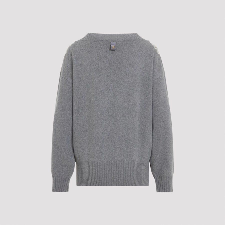 ALBERTA FERRETTI Alberta Ferretti V Neck Sweater, view 4