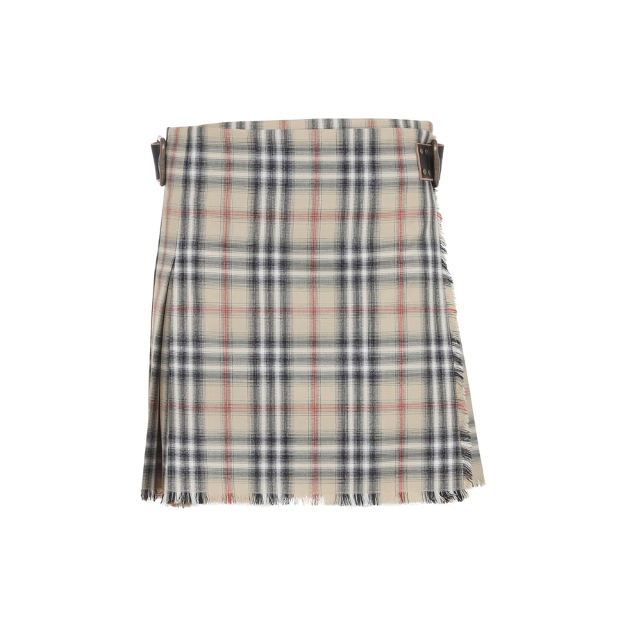 Burberry Burberry Check Wool Mini Kilt, view 2