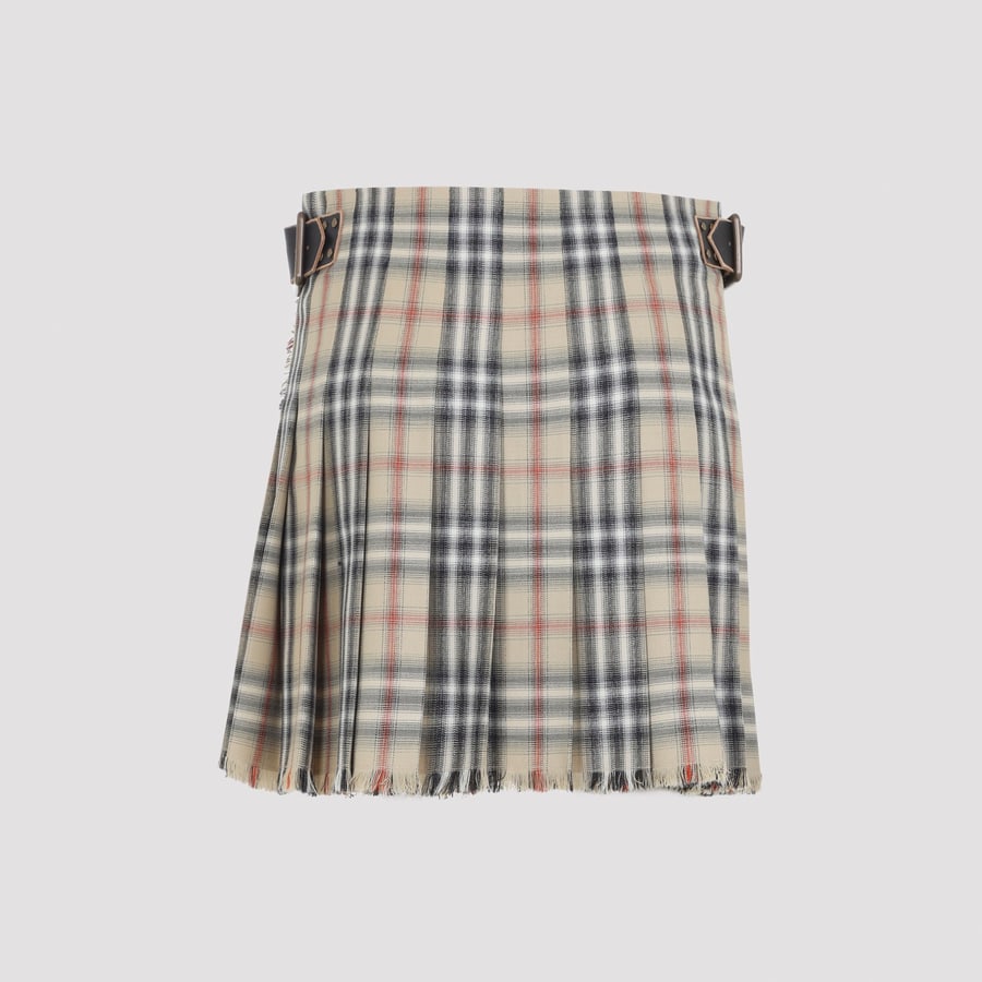 Burberry Burberry Check Wool Mini Kilt, view 4