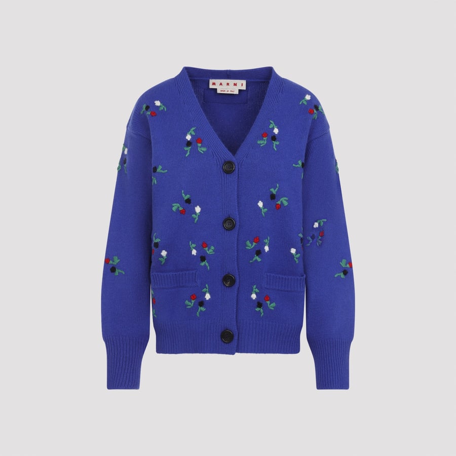 Marni Marni Embroidered Floral Cardigan, view 3