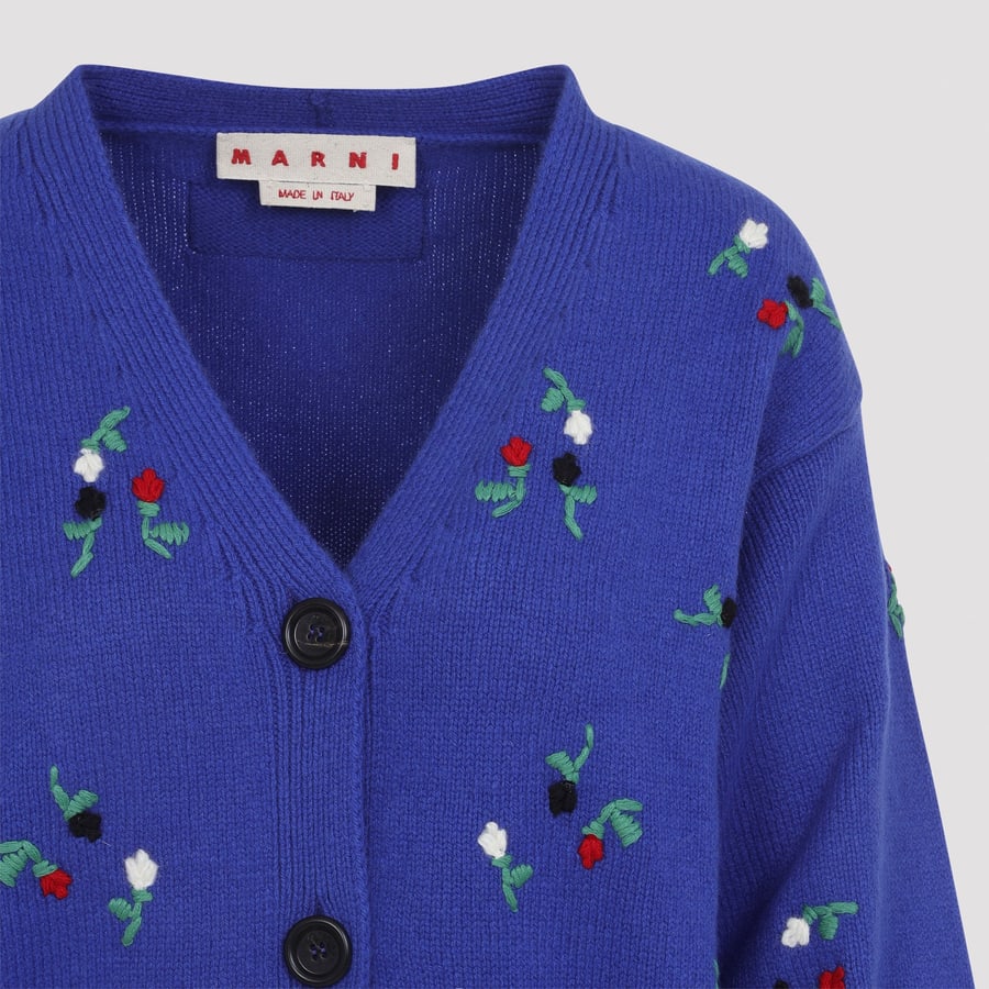 Marni Marni Embroidered Floral Cardigan, view 6