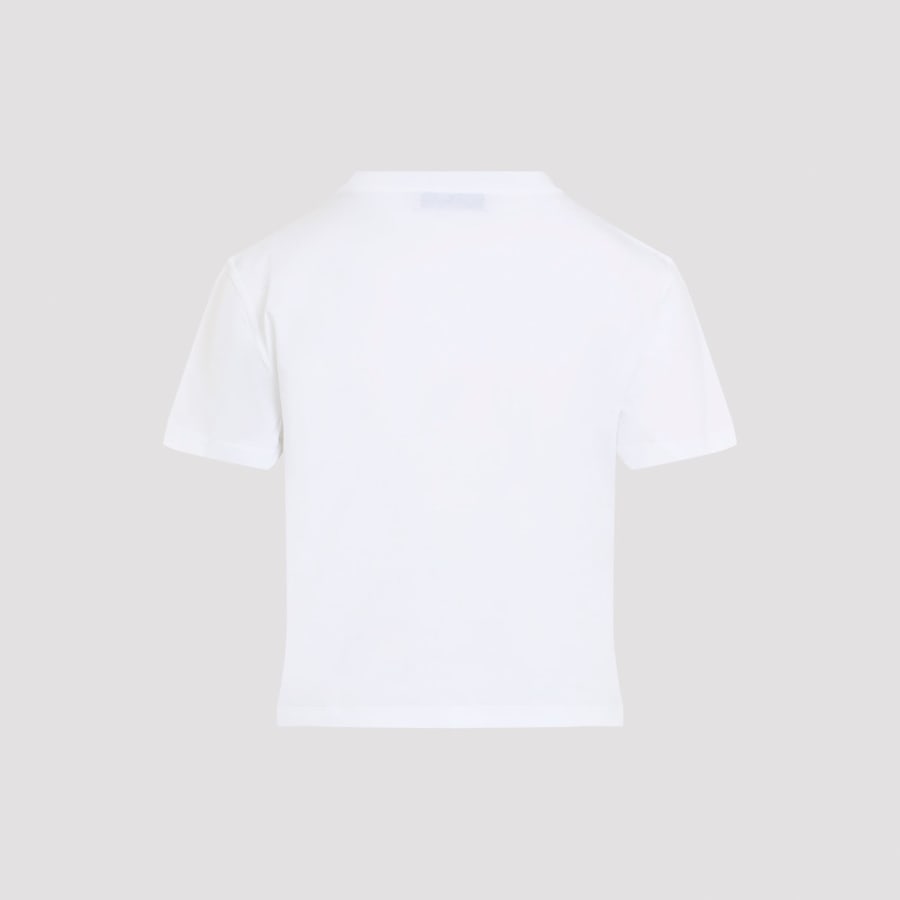 Miu Miu Miu Miu Logo Patch T-Shirt, view 4