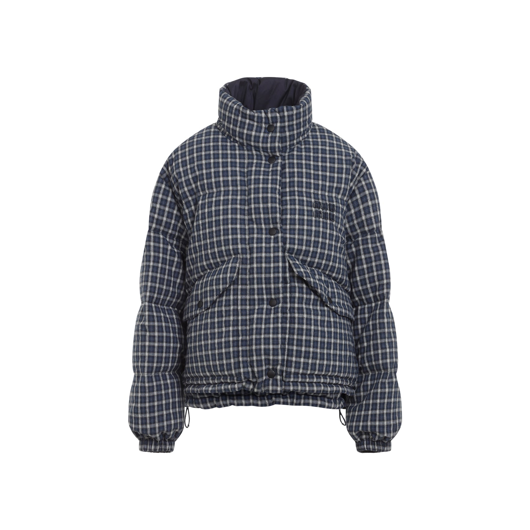 Miu Miu Miu MIu Reversible Checked Down Jacket, view 2